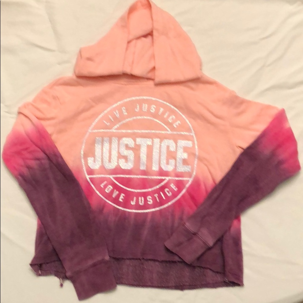 Justice crop hoodie
